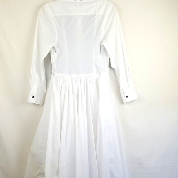 Pink Tartan White Cotton Colorblock Long Sleeve Shirt Dress Size 6 - Picture 5 of 10